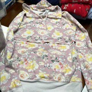 Latched Mama Blush Floral OG cotton nursing hoodie